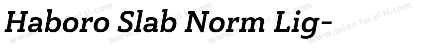 Haboro Slab Norm Lig字体转换